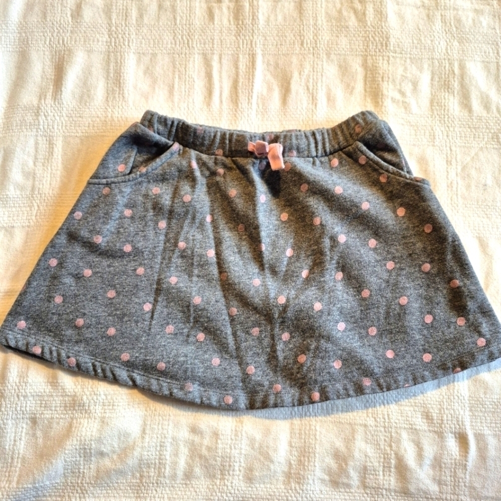 Mini Boden girls size 9-10 years elastic waist skirt pockets dot print VGUC